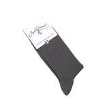 Les fils d'Ecosse - chaussettes homme - coton anthracite