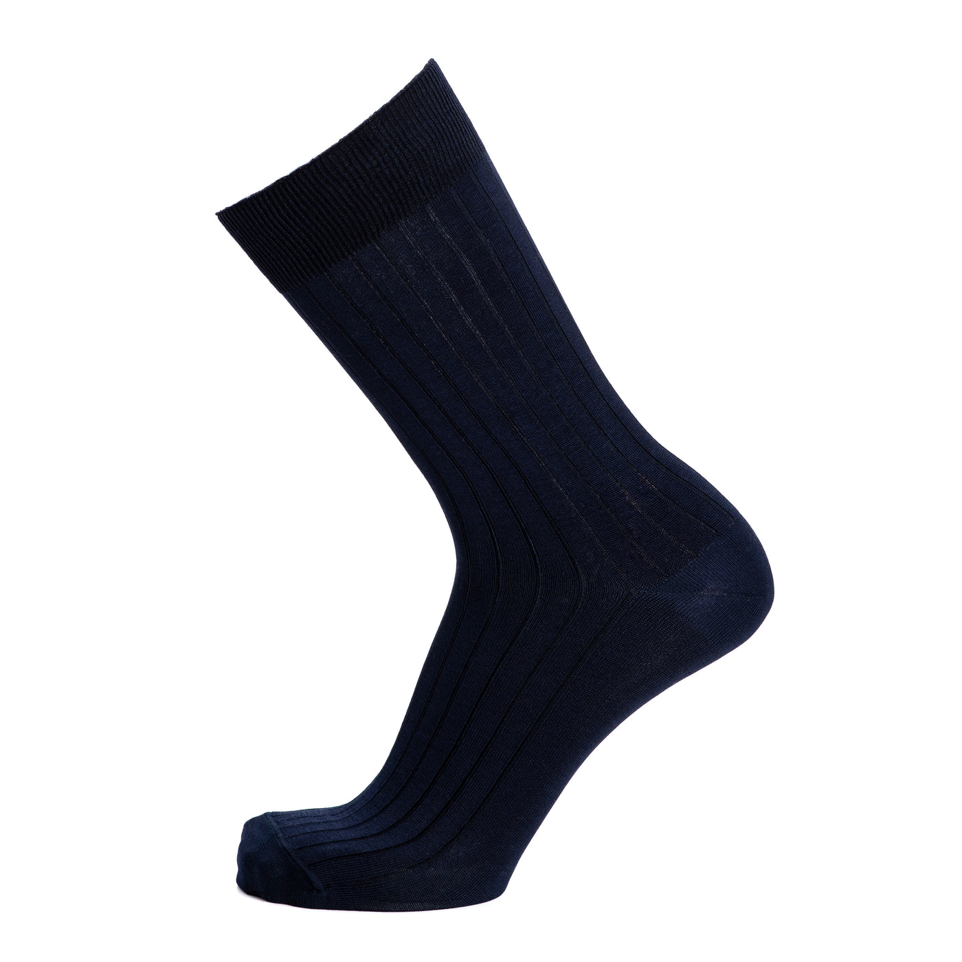Les fils d'Ecosse - men's socks - navy cotton