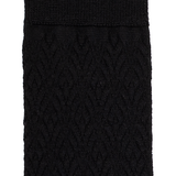 Les seigaiha - chaussettes femme - laine mérinos noir