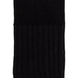 Les côtes - chaussettes homme - laine mérinos noir