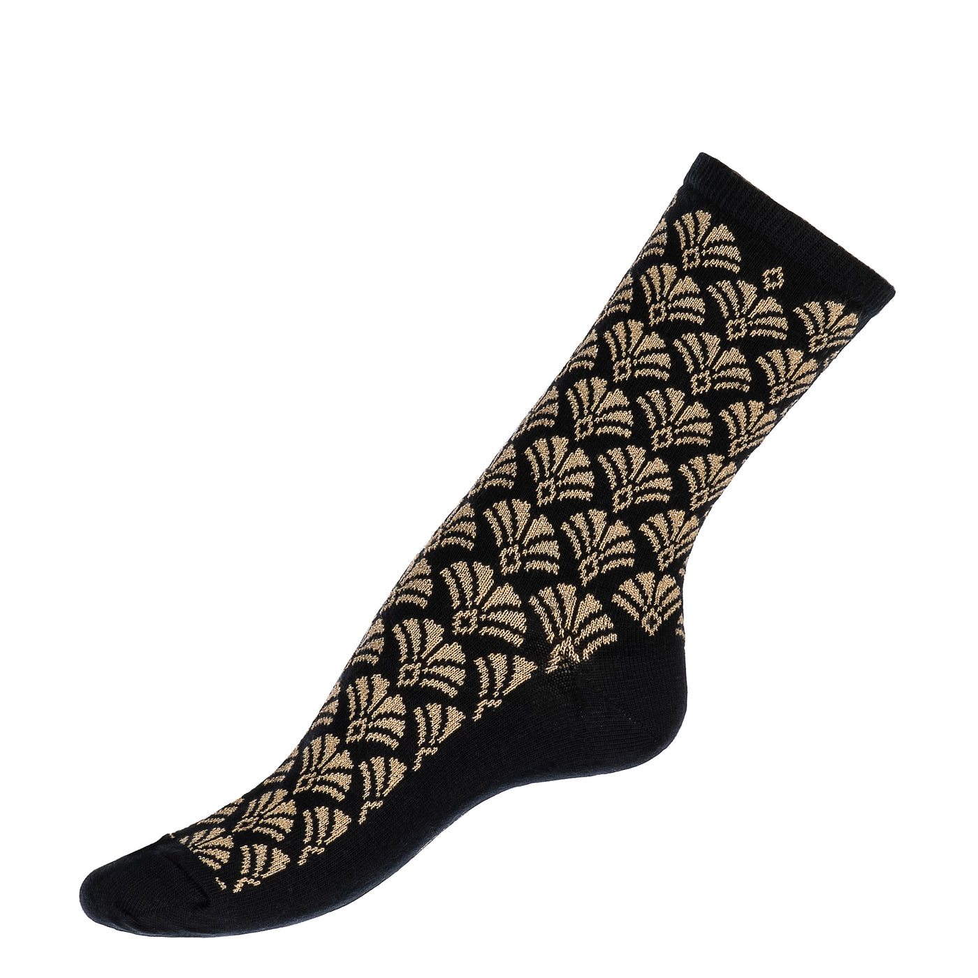 Art Deco – Women’s Socks – Black Cotton