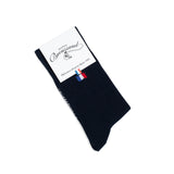 Les Drapeaux - chaussettes homme - coton marine