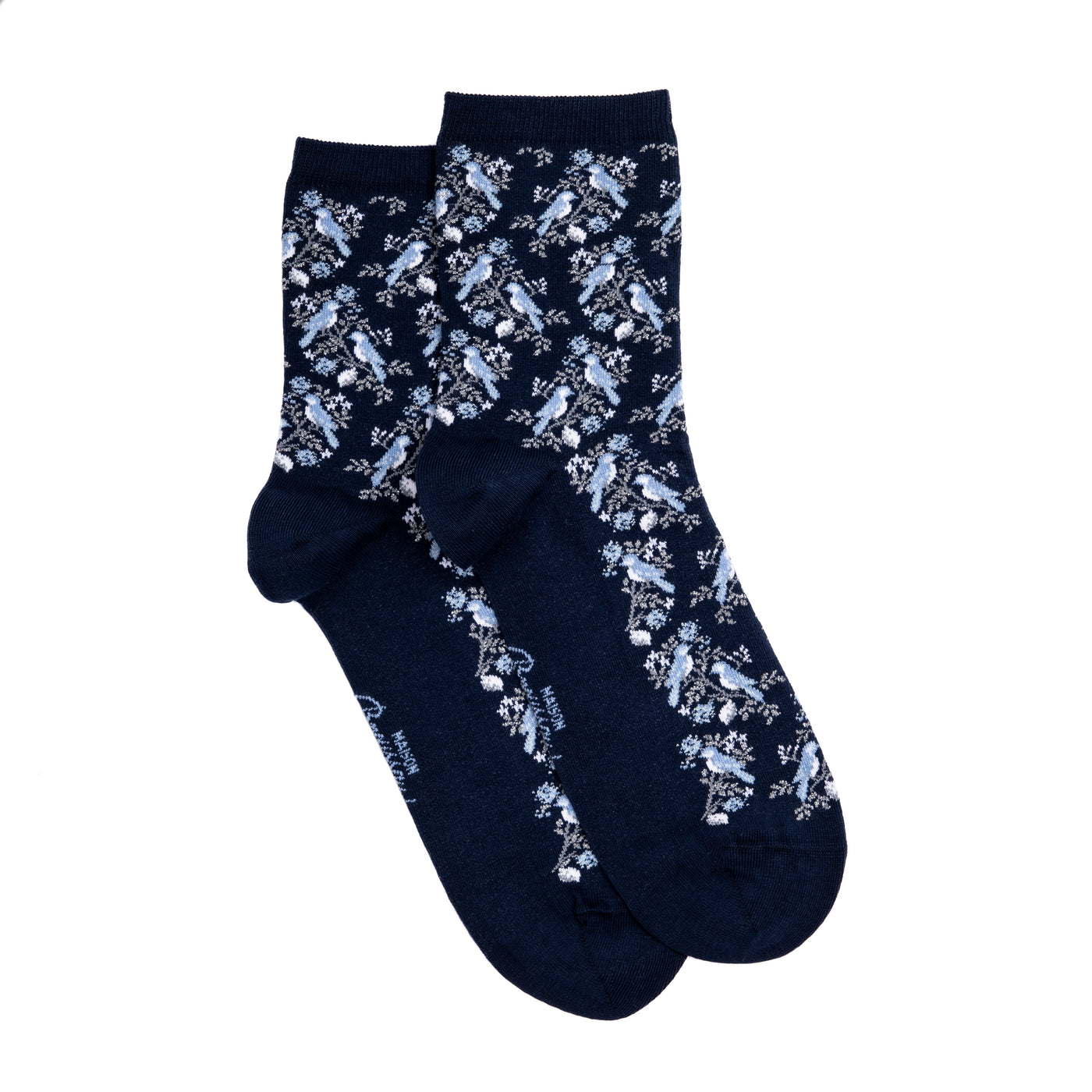 Titmouse socks - women's socks - navy cotton