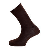 Fine ribbed - men's socks - black cotton