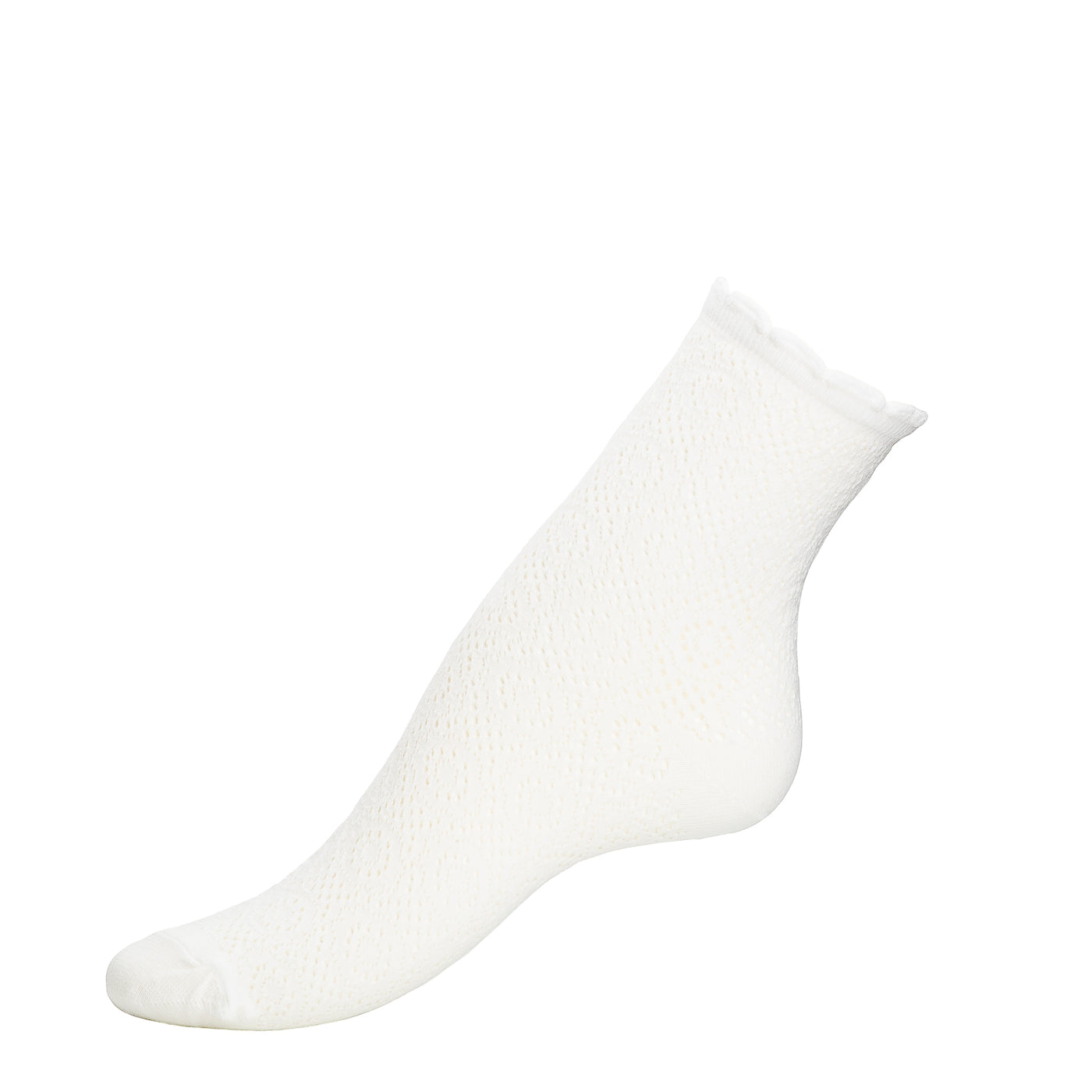 Lace - women's socks - ecru cotton