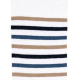 Armor-lux x Maison Broussaud multi-striped men's socks - white and blue cotton