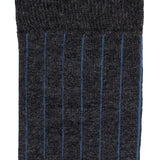 Les fausses-côtes - chaussettes homme - coton anthracite