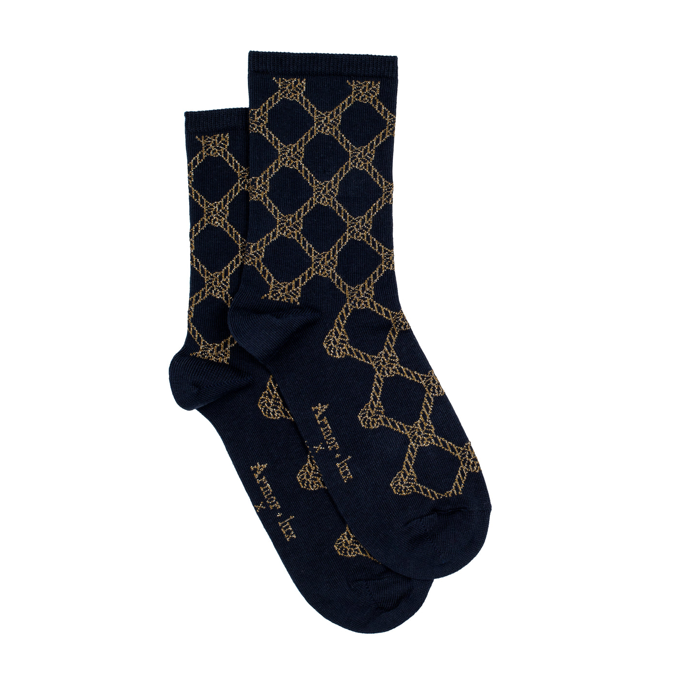 Les Cordages - women's socks - navy cotton