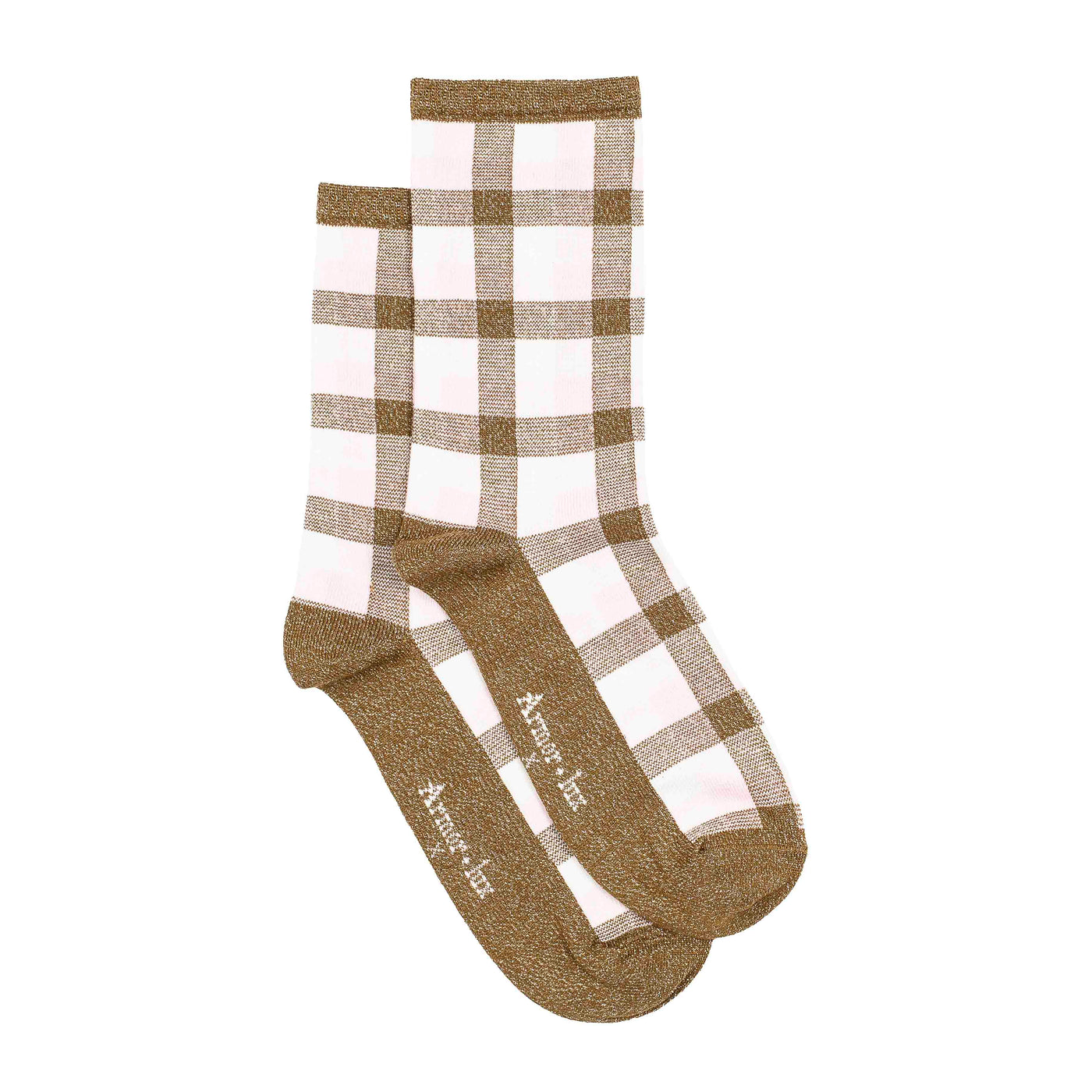 Les Tartans - chaussettes femme - coton vert-brillo