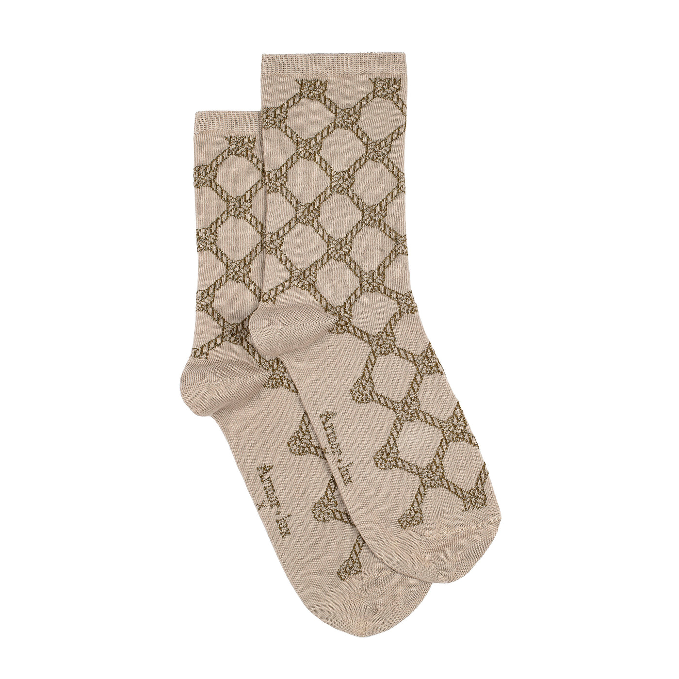 Les Cordages - chaussettes femme - coton beige