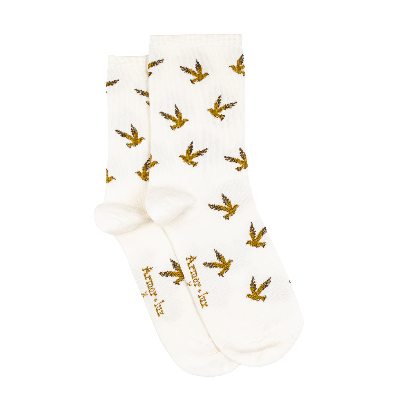 Les Mouettes - chaussettes femme - coton ecru