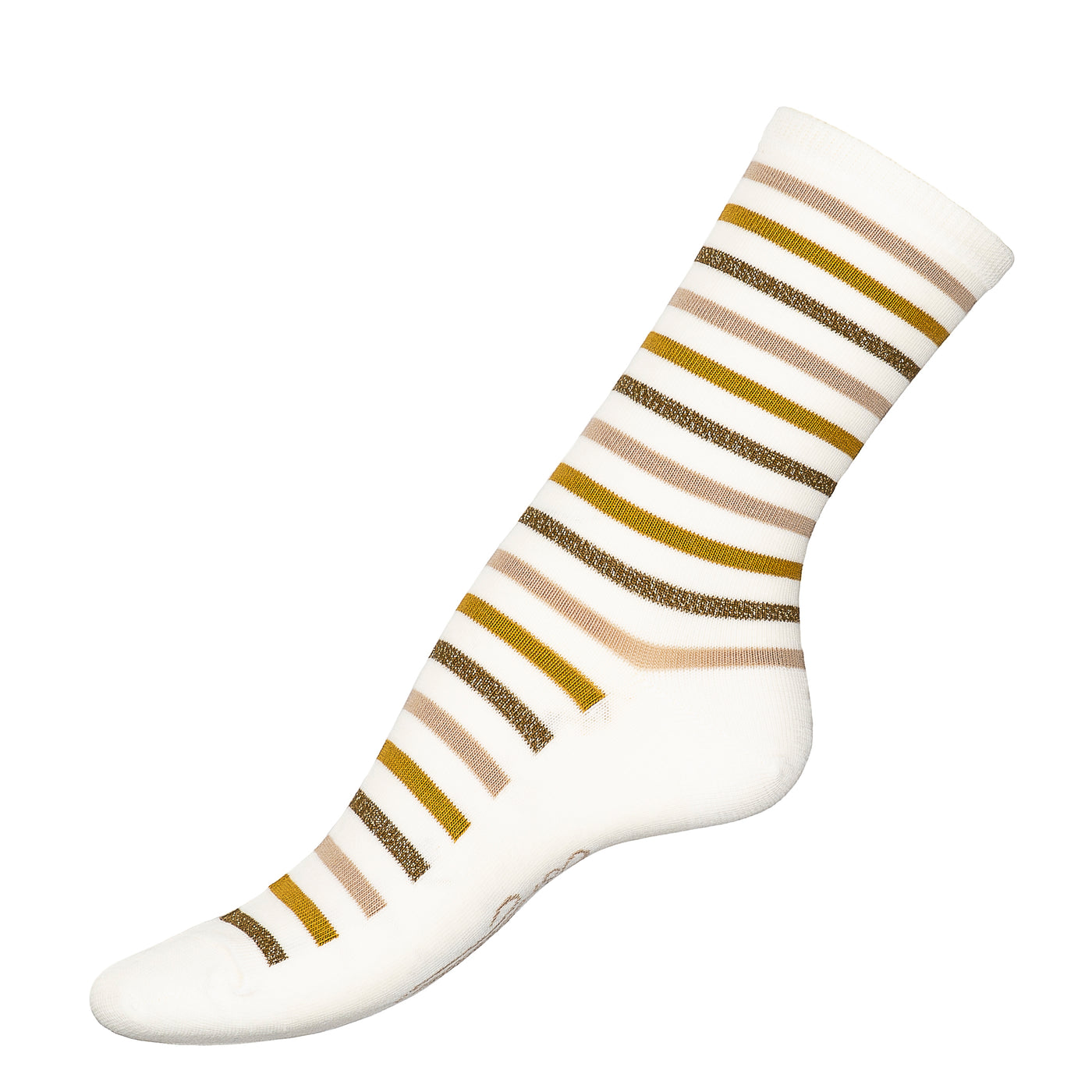 Les Rayures-multico - chaussettes femme - coton ecru