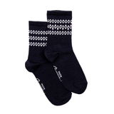Les losanges - chaussettes femme - laine marine