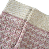 Les Chevrons - chaussettes femme - coton rose