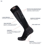 Ski socks black/grey/blue