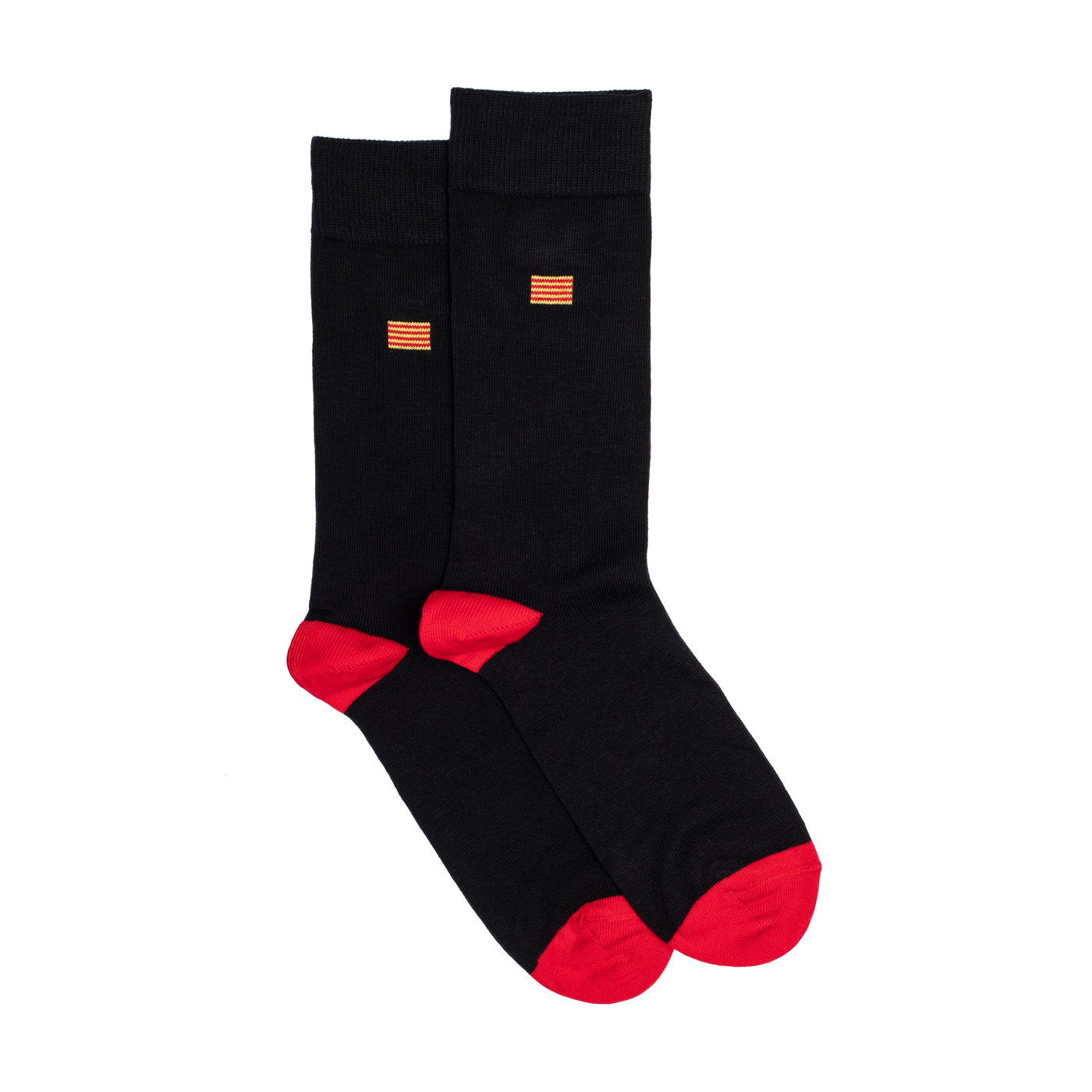 Le Drapeau - chaussettes homme - coton noir