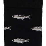 Les Sardines - chaussettes homme - coton noir