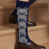 The Flowers – Women’s Socks – Navy Cotton