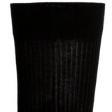 Fine ribbed - men's socks - black cotton