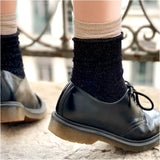 Les Roulottées - chaussettes femme - coton noir