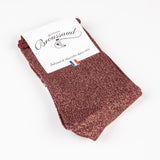 Les Roulottées - chaussettes femme - coton bordeaux