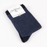 Les Millerayes - chaussette enfant - coton marine