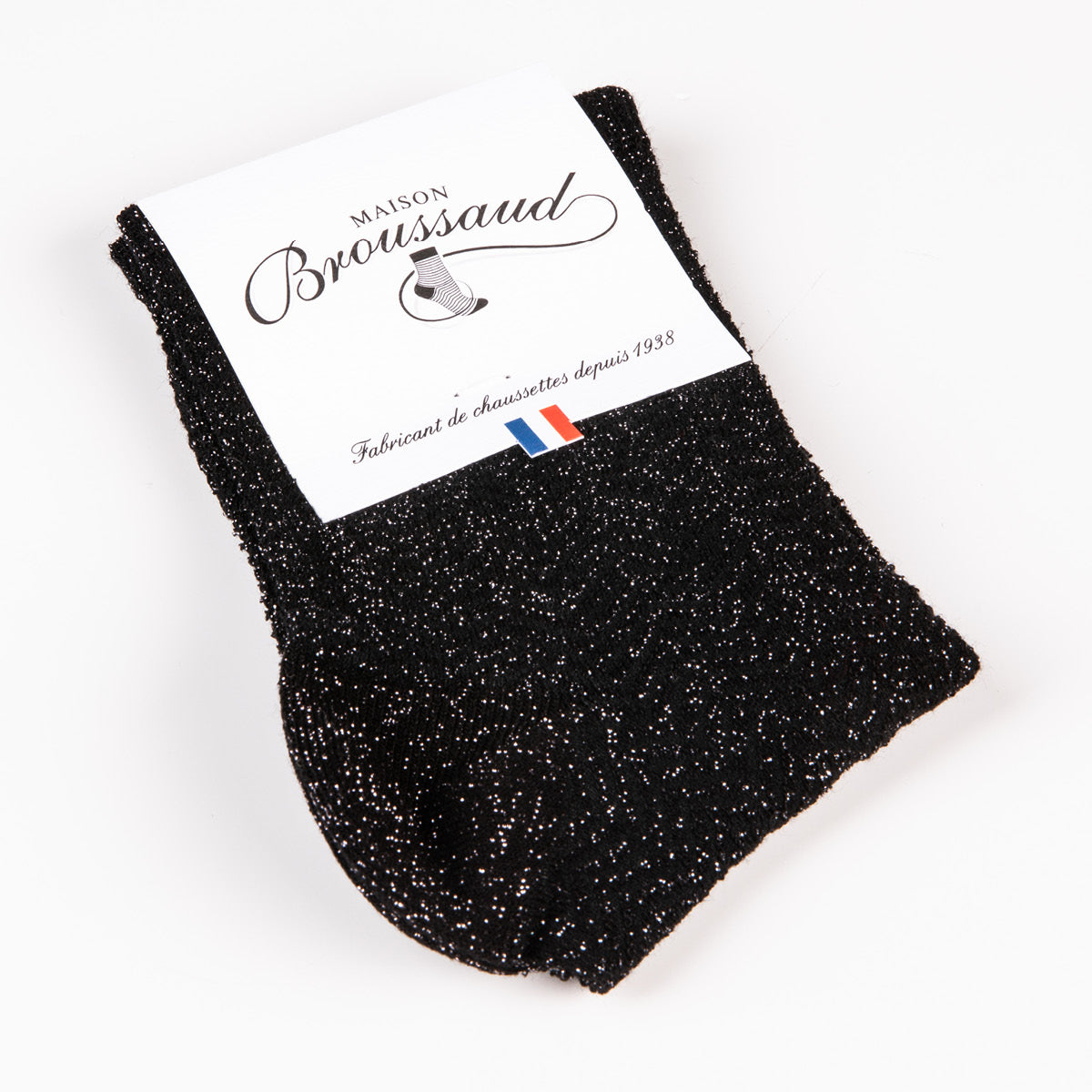 Les Chevrons - chaussettes femme - coton noir