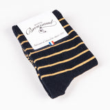 Les Rayées - chaussette enfant - coton marine