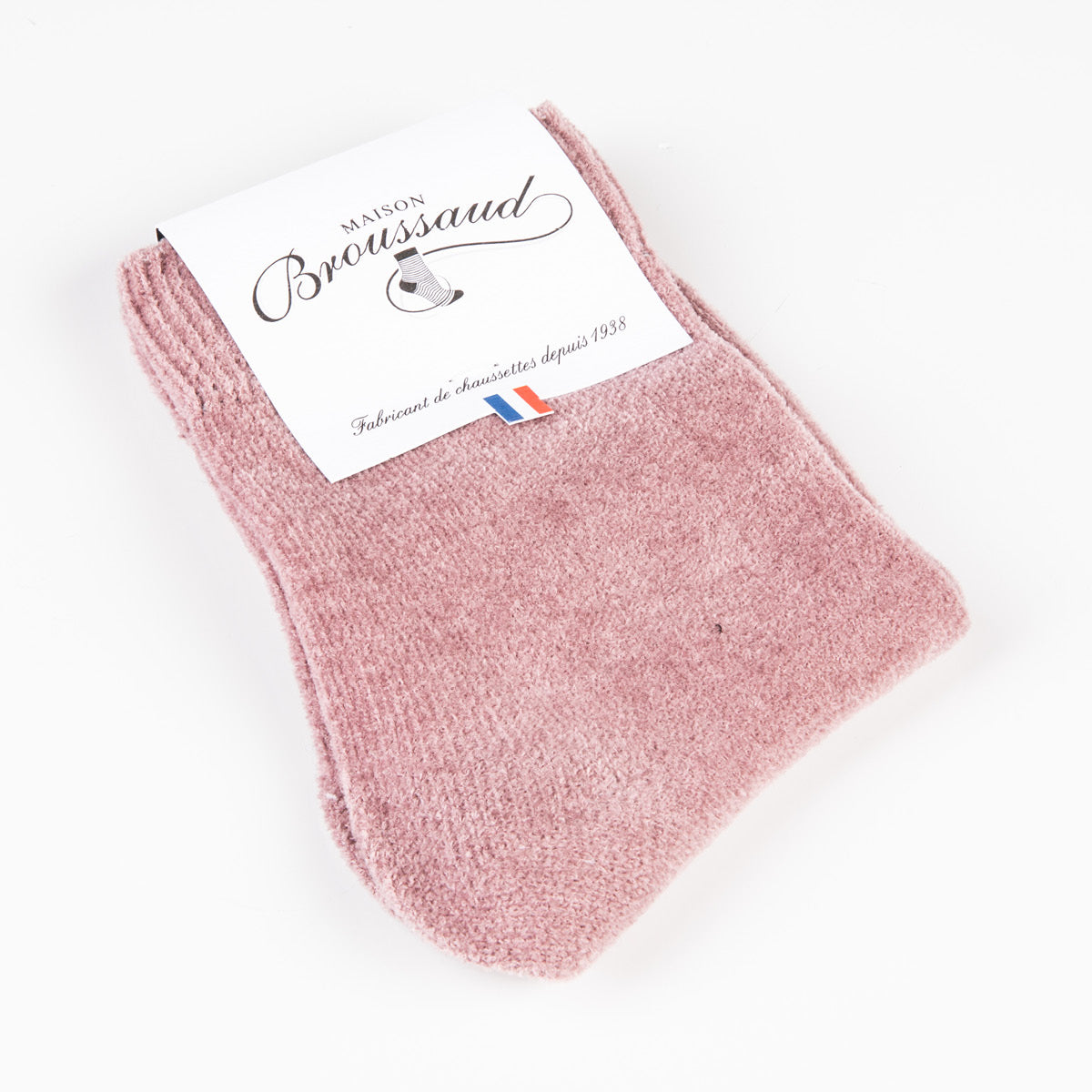 Les Velours - chaussette femme - coton rose