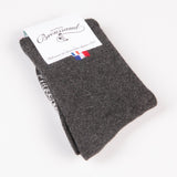 Les Drapeaux - chaussette enfant - coton gris