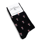 Les Epicuriens 2 - chaussettes homme - coton noir