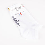 Les Invisibles Drapeau - chaussettes homme - coton blanc