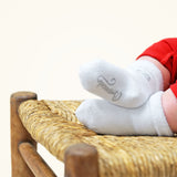 Les Bottons B - chaussette bébé - coton blanc