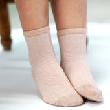 Les Chevrons - chaussette enfant - coton rose