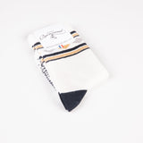 Les Losanges Rayées - chaussette enfant - coton blanc