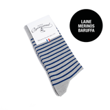 Marinière - chaussettes homme - laine grise