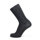 Torsades - chaussettes homme - laine anthracite