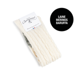 Torsades - mi-bas femme - laine écru