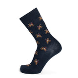 Les Cavaliers - chaussettes homme - coton marine