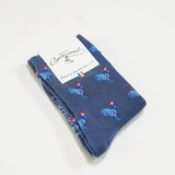 Les Coqs - chaussette enfant - coton bleu