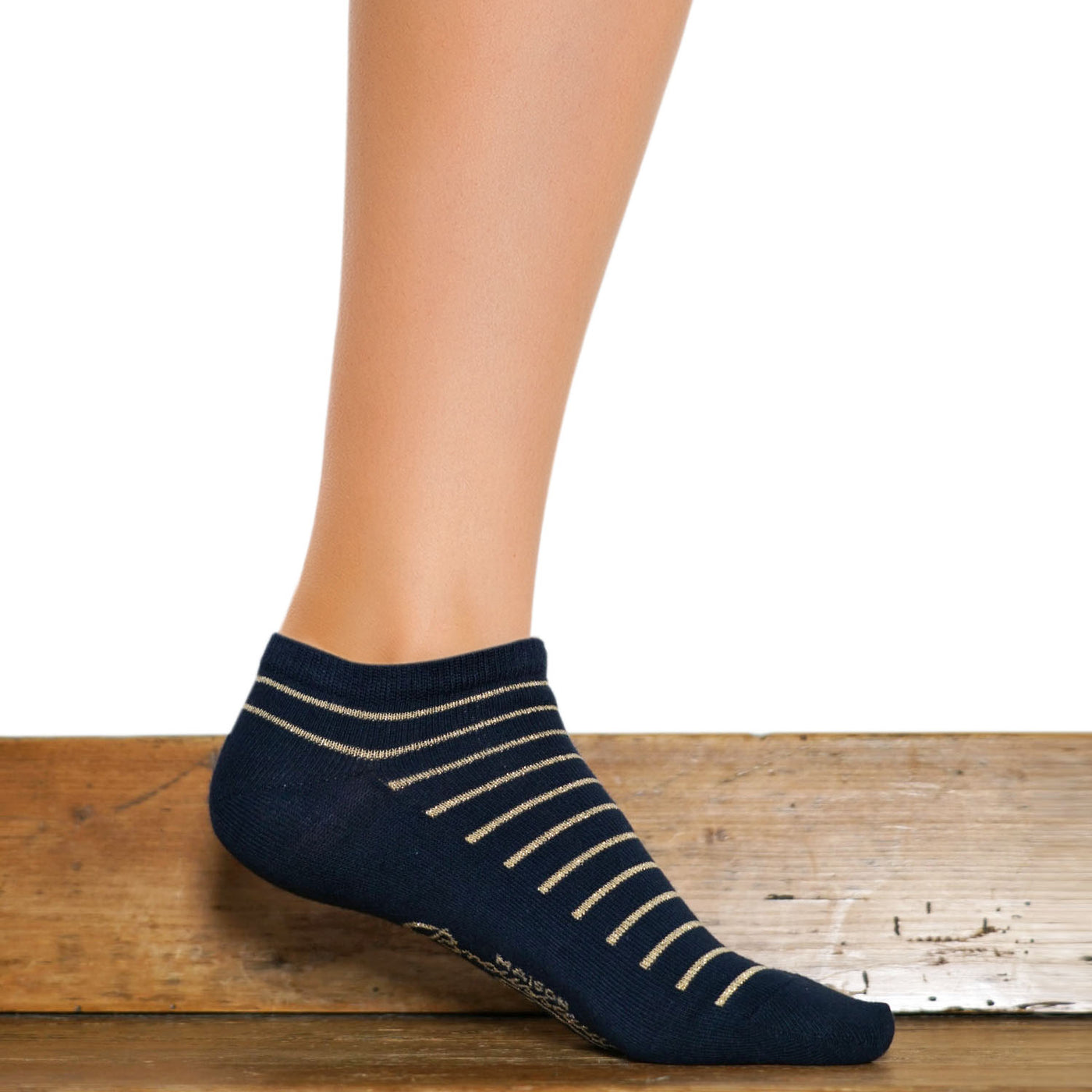 Les Rayées - chaussettes femme - coton marine