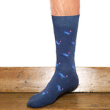Les Coqs - chaussettes homme - coton bleu