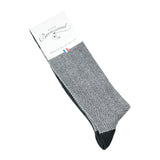 Les Chevrons - chaussette homme - coton noir