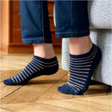 Les Rayées - chaussettes femme - coton marine