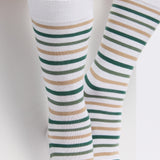 Les rayures-multico Armor-lux x Maison Broussaud - chaussettes homme - coton blanc vert