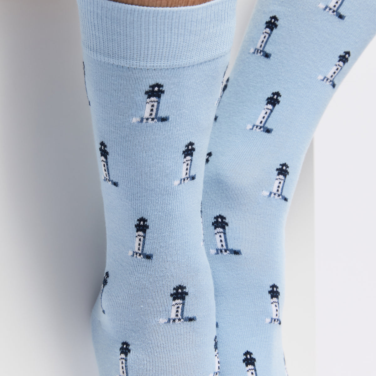Les phares Armor-lux x Maison Broussaud - chaussettes homme - coton ciel