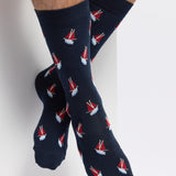 Les voiliers Armor-lux x Maison Broussaud - chaussettes homme - coton marine