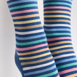 Les rayures-multico Armor-lux x Maison Broussaud - chaussettes femme - coton bleu