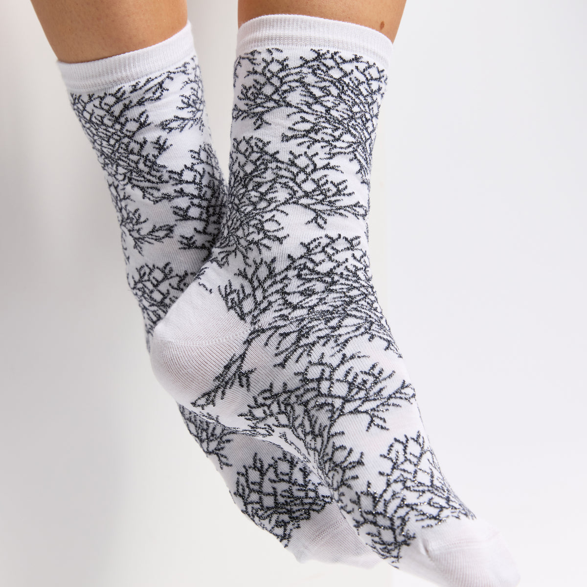 Les "Corail" Armor-lux x Maison Broussaud - chaussettes femme - coton blanc