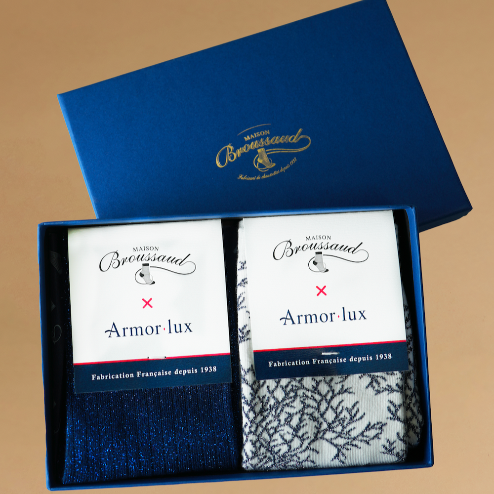 Coffret chaussettes femme bleu Armor-Lux